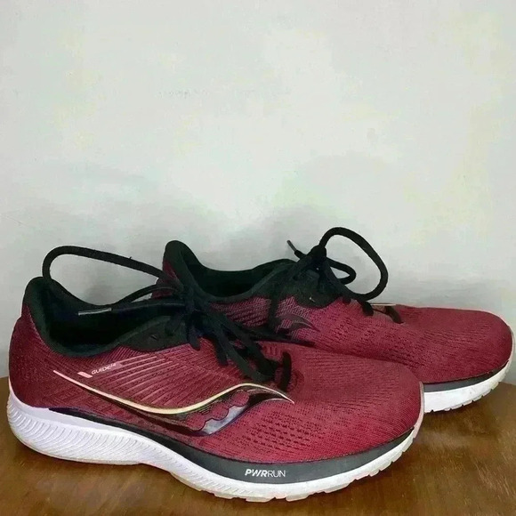 Saucony Mens Guide14 FormFit Power Running Shoe Mulberry Lime  Sz 9 - Picture 5 of 8